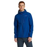 Eddie Bauer Men's Cloud Cap Stretch 2.0 Waterproof Rain Jacket, Pacific Blue, L