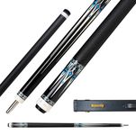 Moyerely Carbon Fiber Pool Cue,11.8mm/12.5mm Low Deflection Cue Stick,Professional Pool Stick with Case (MQ_N1, 12.5mm)