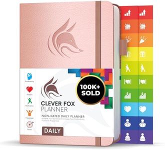 Clever Fox Planner Daily – Undated Agenda & Daily Calendar to Boost Productivity & Hit Your Goals – Gratitude Journal Personal Daily Organizer – 5.8x8.3'', Lasts 6 Months, Rose Gold (Daily)