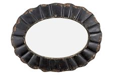 Creative Co-op Framed Mirror, Scalloped Metal