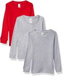 Marky G Apparel Toddler Snug-Fit Rib Pajama Long Sleeve Crew Neck Top (Pack of 3)