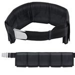 Scuba Weight Belt with 5 Pockets, Quick-Release Buckle Diving Pocket Weight Belt Adjustable Snorkeling Webbing Weight Pouch Belt fit for Waist 32" to 52" Black (Not Including Weights)