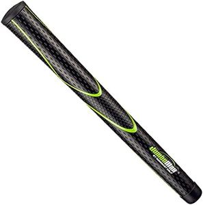 JumboMax Pack of 1 Tour Series Golf Grips - Black with Lime Green Trim Standard Jumbo (+1/8)