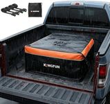 Kingfun Truck Bed Cargo Bag, 26 Cubic Ft Waterproof Truck Bed Storage Bag with 4 Cam Buckles & Reflective Trim, Heavy Duty PVC Cargo Carrier Fits Any Pickup Truck for Camping, Travel & Moving