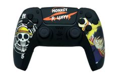 Sage Controllers | Custom Dualsense Controller with 4 Back Paddles | One Piece | Pro+ | PC PS5 Mobile | Clicky Triggers & Bumper | Pro Gamer Controller | Monkey D Luffy