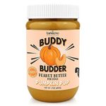 Bark Bistro Company, Pumpkin Pup Buddy Budder, 100% Natural Dog Peanut Butter, Healthy Peanut Butter Dog Treats, Birthday Dog, Stuff in Toy, Pill Pocket for Dogs, Made in USA, (17oz Jars)