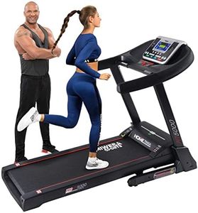 Miweba Sports elektrisches Laufband HT5000 - Incline bis 15% - Große Lauffläche – 3,5 PS - 18 km/h - 12 Laufprogramme - Innovatives Dämpfungssystem – Klappbar (Schwarz)