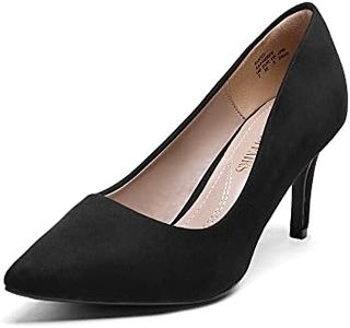 DREAM PAIRS Women's High Stiletto Heels Closed Pointed Toe Dress Pumps Shoes for Wedding Work Office Business, 3 Inches,Size 11,Black/Suede,KUCCI