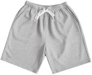 HOOGRIN 2024 Young Kids Soccer Shorts Shorts Youth Basketball Shorts Boys With Pockets,Shorts Gray,12-13 Years