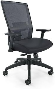 STAPLES 2846119 Workplace Series 500 Fabric Task Chair Black Adj. Lumbar 2D Arms