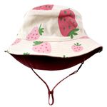 PARADE Reversible Organic Cotton Bucket Hats Strawberries and Rose Large (2-4 Years)