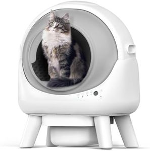 ELS PET Self Cleaning Litter Box - Orbitie Automatic Cat Litter Box Self Cleaning for Multiple Cats with App Control, Auto Kitty Litter Robot with Safety Module, Including: Litter Mat, Waste Bags
