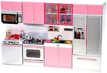 PowerTRC Kids Battery Operated Modern Kitchen Playset Great for Doll Toys