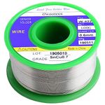 Owootecc Lead Free Solder Wire 0.6mm Sn99.3 Cu0.7 with Rosin Core for Electrical Soldering Net Weight 100g/0.22lb