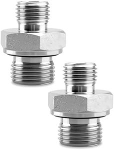 14H to 18ED Fitting Adapters Fit for Various Metric Thread External Cone/British Pipe Fittings, Hydraulic Hose Pipe Thread Connector, Hard Steel 2pcs