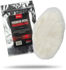 Maxshine 6” Wool Buffing Polishing Pad – Hook and Loop, Professional 100% Natural Wool Pad, Removing Scratches & Oxidation (Dia: 150mm)