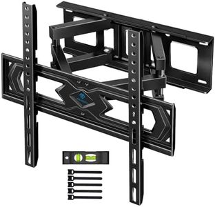 PERLESMITH Full Motion TV Wall Mount for 26-65 inch TVs, TV Mount up to 99lbs Max VESA 400x400mm, Wall Mount TV Bracket with Dual Articulating Arms Swivel Tilt Extension Fits 8″/16″ Wood Studs, PSMFK4