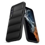 KARWAN® Puffer Edition Silicone Case Cover for Samsung Galaxy A50 | Scratch Resistance Mobile Cover, Camera Protection Case Compatible with Black