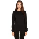 Minus33 Merino Wool Women's Moriah Lightweight Crew, Black, X-Small