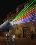 Enjoyedled - Christmas Laser Projector Lights Outdoor, RGB (Red, Green, Blue) with RF Remote and Timer for Party and Wedding, Brighter Projection Lights for Christmas