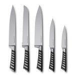 AMUSHOME Kitchen Knife Set of 5, Premium High Carbon German Stainless Steel Kitchen Knife Set for Chopping Slicing Dicing