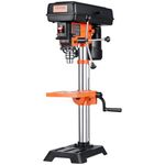 VEVOR 10 in Benchtop Drill Press, 3.2 Amp 120V, 5-Speed Cast Iron Bench Drill Press, 10 in Swing Distance 0-45° Tiltling Worktable with Laser Work Light, Tabletop Drilling Machine for Wood Metal