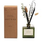 Craft & Kin Reed Diffuser Set with Dried Flowers, 5 oz Eucalyptus & Sicilian Citrus​ Scented Reed Diffuser with Sticks, Scented Sticks Diffuser, Elegant Home Decor & Office Décor