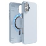 elago Magnetic Silicone Case Compatible with iPhone 16 Plus Case 6.7 Inch Compatible with All MagSafe Accessories - Built-in Magnets, Soft Grip Silicone, Shockproof [Light Blue]