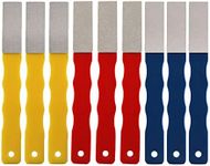 9 Pcs Diamond Sharpening Hones Set, 220/400/600 Grits Diamond Sharpening Hone Stones Diamond Paddles Sharpening Tools Flat Hand File Sharpener for Hunting, Outdoor, Kitchen