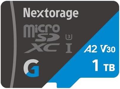 Nextorage Japan 1TB A2 V30 CL10 Micro SD Card for Nintendo Switch, Steam Deck, Smartphones, Gaming, Go Pro, 4K Video, microSDXC Memory Card UHS-I U3 up to 100MB/s, with Adapter (G-Series)