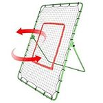 campMax Baseball Pitchback Rebounder Net,180cm*110cm Adjustable Softball Lacrosse Rebound Net,Foldable Volleyball Rebounder Training Net for Throwing and Pitching Practice