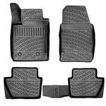 RizLiner Ford EcoSport 2018-2022 Floor Mats 3D Custom Fit Compatible with Ford EcoSport Rubber Car Mats Laser Measured 1st & 2nd Row Floor Liners All Weather Waterproof Odorless Non-Slip TPE (Black)