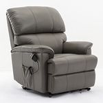 Elite Care Canterbury leather dual motor rise and recliner lift chair - Choice of Colours (Grey)