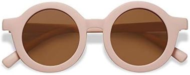 SOJOS Cute Round Baby Polarized Sunglasses for Kids Girls Boys Vintage UV400 Protection Classic Children De Sol Gafas Beach Holiday SK5606,Pink