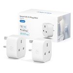 Meross Smart Plug Mini, 13A WiFi Plugs Works with Alexa, Google Home, Compatible with SmartThings Wireless Remote Control Timer Plug No Hub Required (2 Pack), Packaging may vary