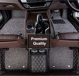 AutoClow/Premium 7D car mat Full Set for Maruti Suzuki Ertiga 7 Seater (2018-2024) || Luxury Leather Double Car Floor Mat Complete Set || 100% Waterproof and Washable || Color : Silver