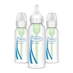 Dr. Brown's Anti-Colic Options+ Narrow Baby Bottle, 8oz/250ml, with Level 1 Slow Flow Teat, 3-Pack