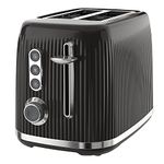 Breville Bold Black 2-Slice Toaster with High-Lift & Wide Slots, Black & Silver Chrome [VTR001]