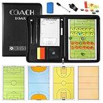 20" x13.39" Football Coaches Tactical Board, Portable Soccer Magnetic Tactics Notebook, Football Coaching Clipboard with Smooth Surface -Sport Training Assistant Equipment with Player Markers, Pen