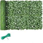 3m x 1m Artificial Ivy Privacy Fence,Garden Screening UV Protected Artificial Hedge Roll Screen and Faux Vine Leaf Decoration for Outdoor Garden Wall with 20 Green Nylon Ties