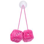 6 cm Car Hanging Furry Dice, Car Mirrior Hanging Fluffy Hanging Car Mirrior Hanging Fluffy Furry Dice Pair of Hanging Couple Car Pendant with Dots for Car Interior Ornament Decoration