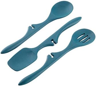 Rachael Ray Tools & Gadgets Silicone 3-Piece Lazy Tools Set, Marine Blue - 47022