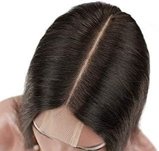 Brazilian 2x6 Straight Lace Closure with Baby Hair100% Remy Human Hair Middle Part Bleached Knots Lace Closure Natural Color (20inch)