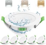 LED Downlights Ultra Slim 7W LED Recessed Ceiling Lights Dimmable, Warm White 3000K Neutral White 4000K Cool White 6500K Adjustable, IP44 Round Spotlights for Bathroom Kitchen Living Room, 6 Pack