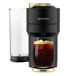 Nespresso Vertuo Pop+ Deluxe Coffee and Espresso Machine by Breville - Matte Black and Gold