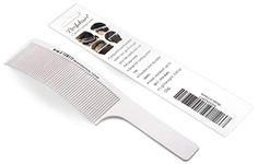 PERFEHAIR Curved Barber Clipper Comb, Professional Flat Top Blending Fade Hair Cutting Comb for Men -White