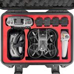 FPVtosky Hard Case for DJI Avata Pro-View/Fly Smart Combo, Waterproof Avata FPV Drone Carry Case, Fits FPV Goggles V2/Goggles 2 & DJI FPV Remote Controller Accessories [Case Only], Red