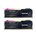 【DDR4 RAM】 GIGASTONE Black RGB Game Turbo Desktop RAM 32GB (2x16GB) DDR4 RAM 32GB DDR4-3200MHz PC4-25600 CL16 1.35V 288 Pin Unbuffered Non ECC UDIMM for PC Gaming Desktop Memory (Desktop ONLY)