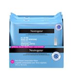 Neutrogena Makeup Remover Facial Cleansing Towelettes, Daily Face Wipes to Remove Dirt, Oil, Makeup & Waterproof Mascara, Gentle, Alcohol-Free, Special Value Twin Pack, Plant Based and Compostable 50 Count