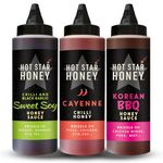 Hot Star Honey Asian Sauce Gift Set | Sweet Soy Sauce - Chilli Honey Sauce - Korean BBQ Sauce - Premium Hot sauce gift set for Chicken, Pizza, Pasta, Steak and Noodles